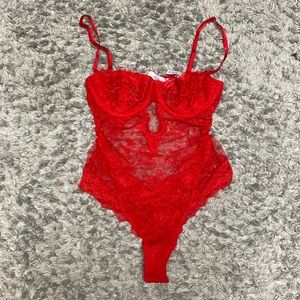 Victorias Secret Lace Teddy with Cutout Back